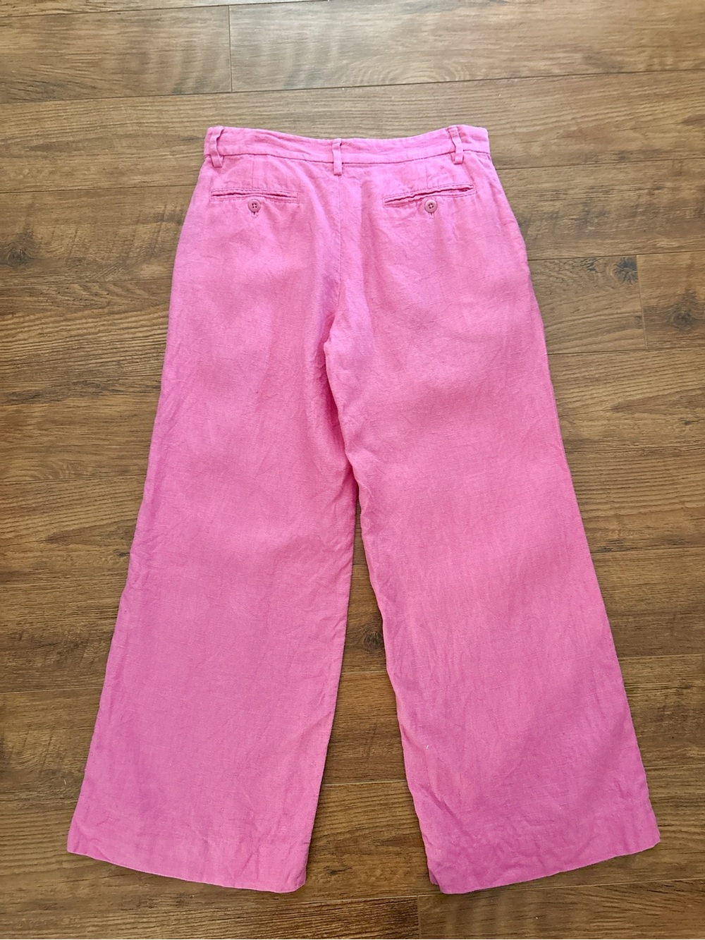 Ralph Lauren Pink 100% Linen Wide Leg Pants Size 2 - Picture 5 of 10